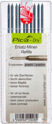 PICA-DRY® jelölőmarker betét, letörölhető, grafit, 1 csomag 