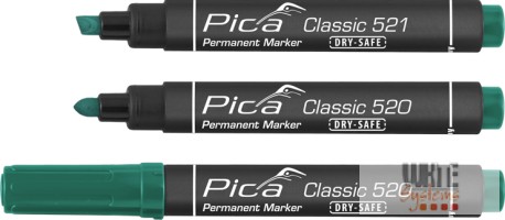 Pica Classic 520 kerekhegyű jelölőfilc, zöld, 10 darabos csomagban