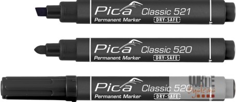 Pica Classic 520 kerekhegyű jelölőfilc, fekete, 10 darabos csomagban