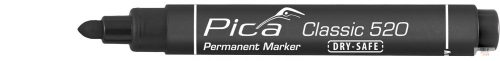 Pica Classic 520 kerekhegyű jelölőfilc, fekete, 10 darabos csomagban