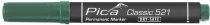   Pica Classic 521 vágotthegyű jelölőfilc, zöld, 10 darabos csomagban