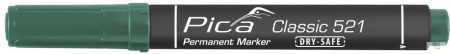 Pica Classic 521 vágotthegyű jelölőfilc, zöld, 10 darabos csomagban
