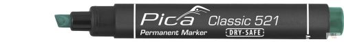 Pica Classic 521 vágotthegyű jelölőfilc, zöld, 10 darabos csomagban