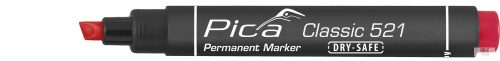 Pica Classic 521 vágotthegyű jelölőfilc, piros, 10 darabos csomagban