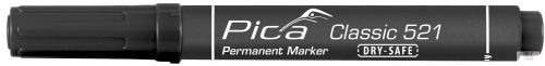 Pica Classic 521 vágotthegyű jelölőfilc, fekete, 10 darabos csomagban