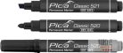 Pica Classic 521 vágotthegyű jelölőfilc, fekete, 10 darabos csomagban