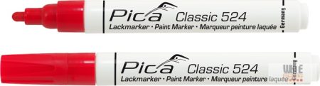 Pica Classic 524 festékes jelölő, piros, 10 darabos csomagban
