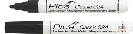 Pica Classic 524 festékes jelölő, fekete, 10 darabos csomagban 