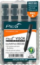   Pica Visor ipari jelölőmarker utántöltő, fekete, 1 csomag (1x4 szál betét) 